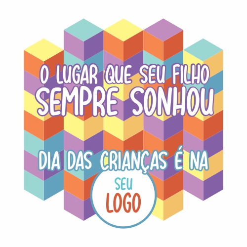 Adesivo de Vitrine - Dia das Crianças - Bloquinhos